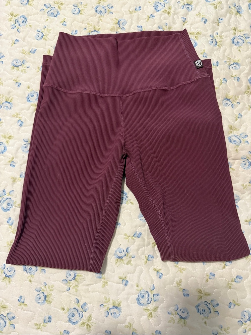 Born Primitive Ribbed High-Waist Leggings in Plum